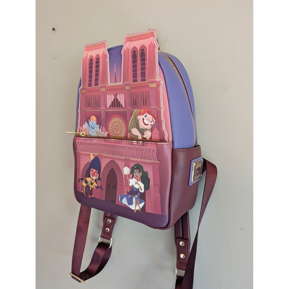 Loungefly Disney Hunchback of Notre Dame Cathedral Mini Backpack Festival Fools - Picture 2 of 9